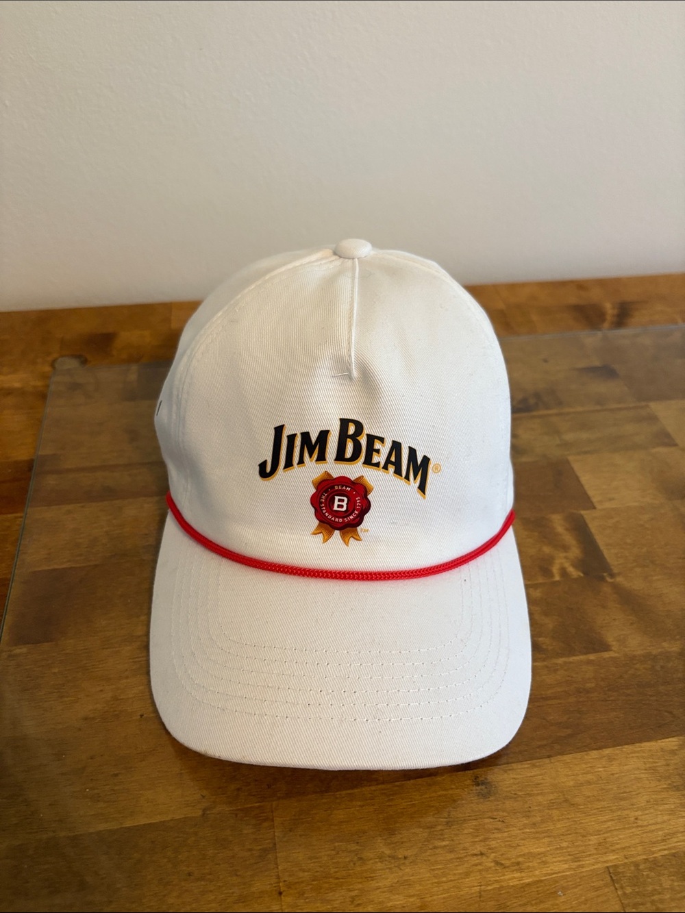 Jim Bean Baseball Cap with Red Trim
